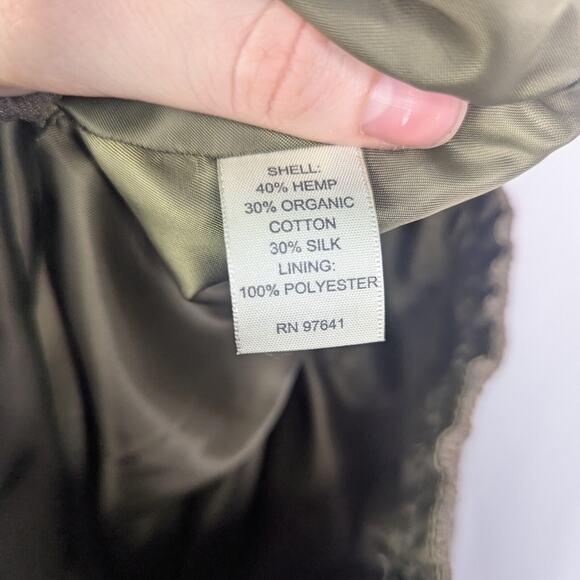 J Jill Set Womens 2X Jacket Skirt Outfit Brown Hemp Silk Lagenlook Boho Earthy - Picture 7 of 12